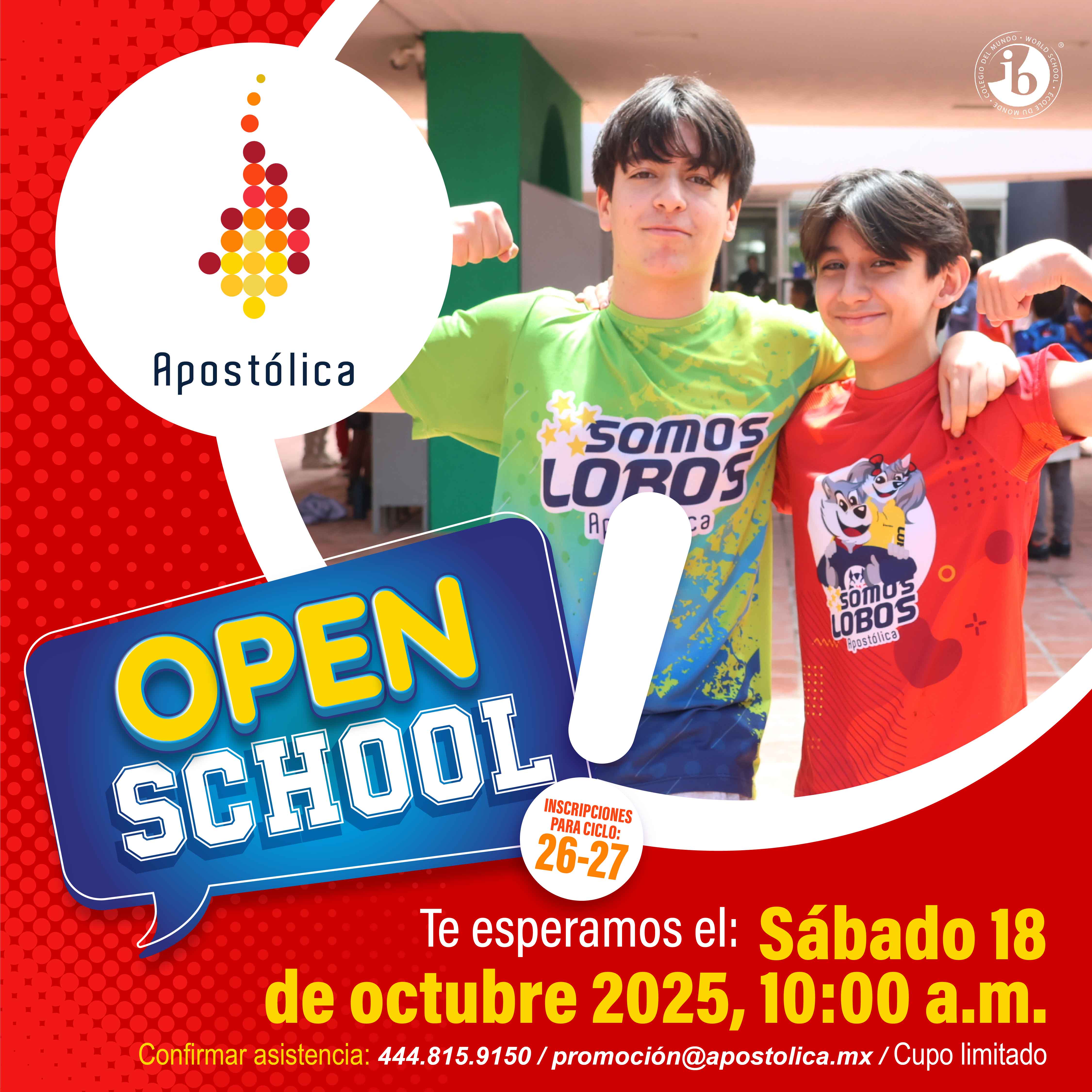 ¡Asiste a nuestro Open School!