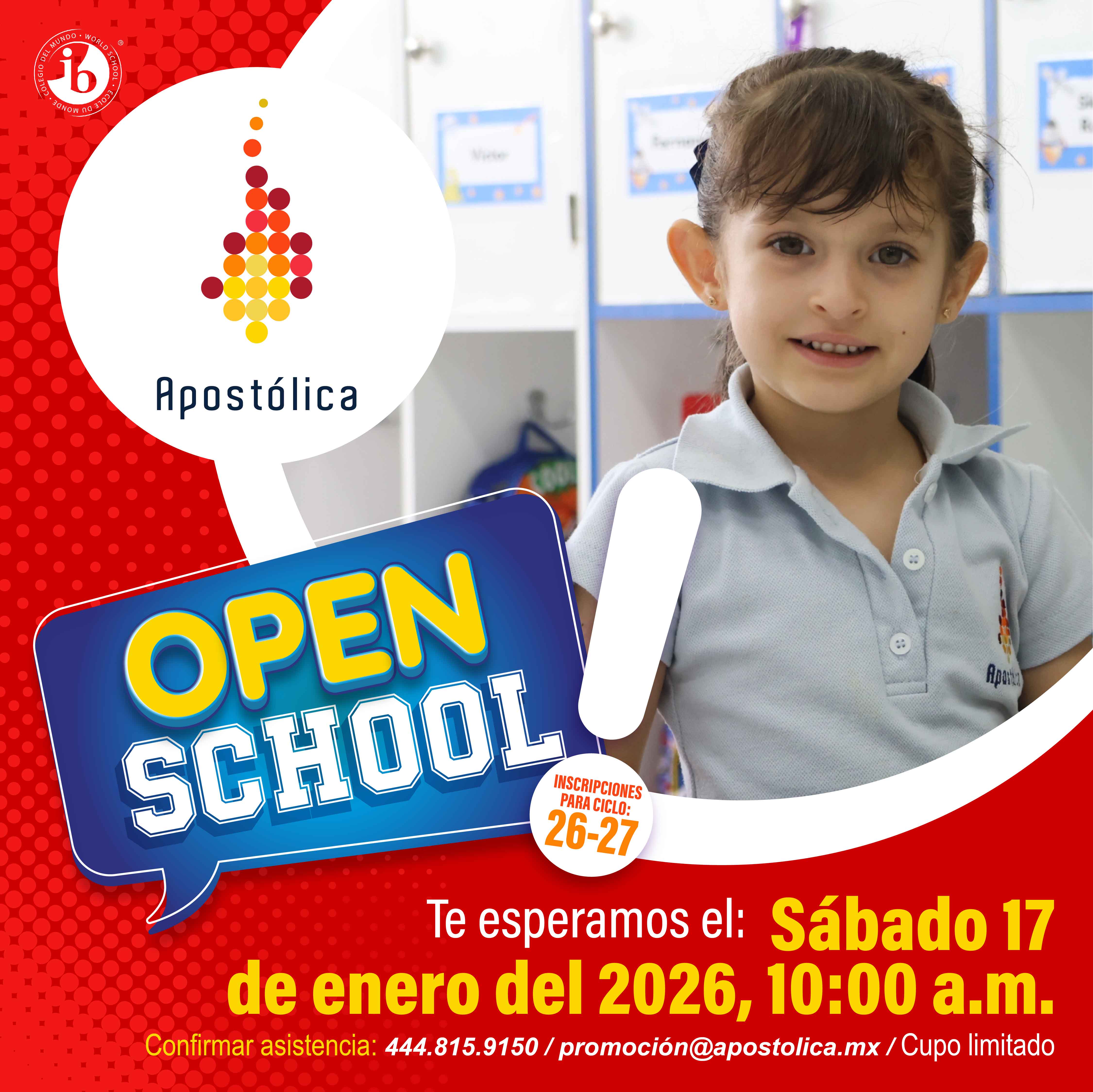 ¡Asiste a nuestro Open School!