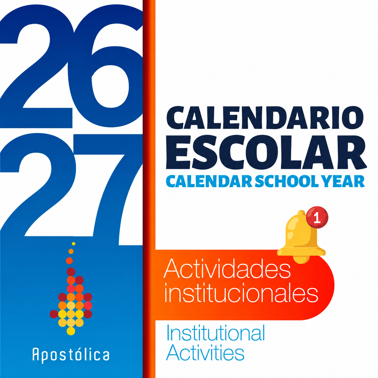 Calendario escolar 26-27, School calendar 26-27